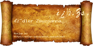 Ádler Zsuzsanna névjegykártya